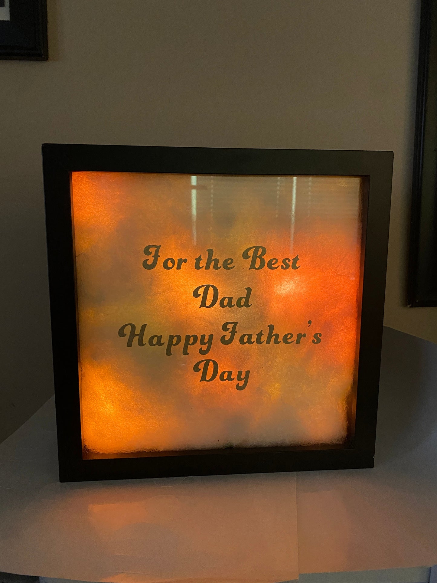 Color Changing Shadow Box With Personalization LED Cloud Effect