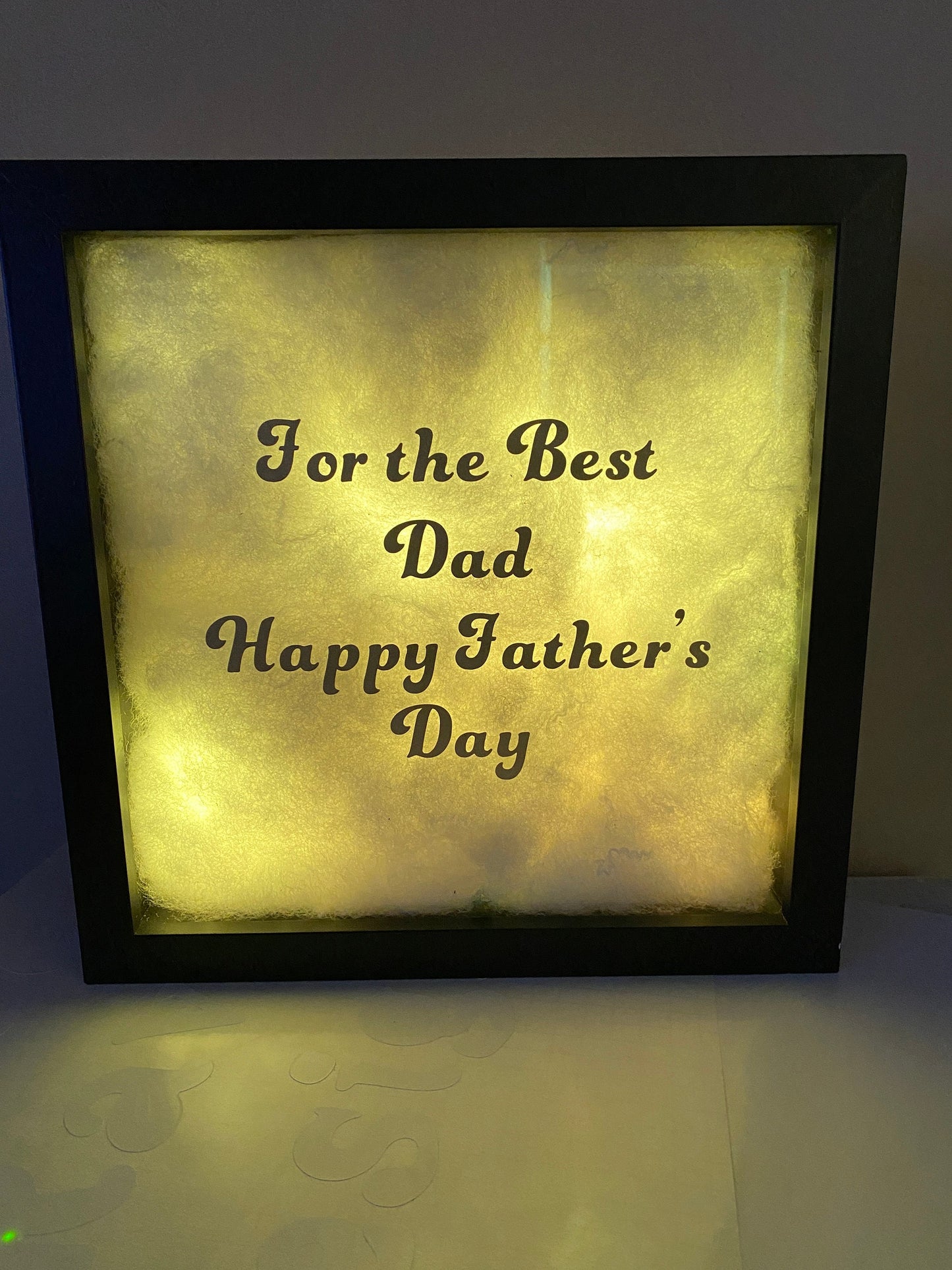 Color Changing Shadow Box With Personalization LED Cloud Effect