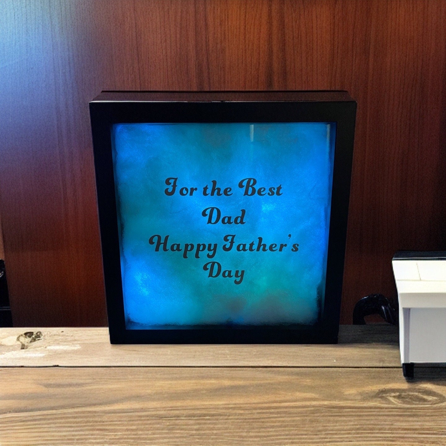 Color Changing Shadow Box With Personalization LED Cloud Effect