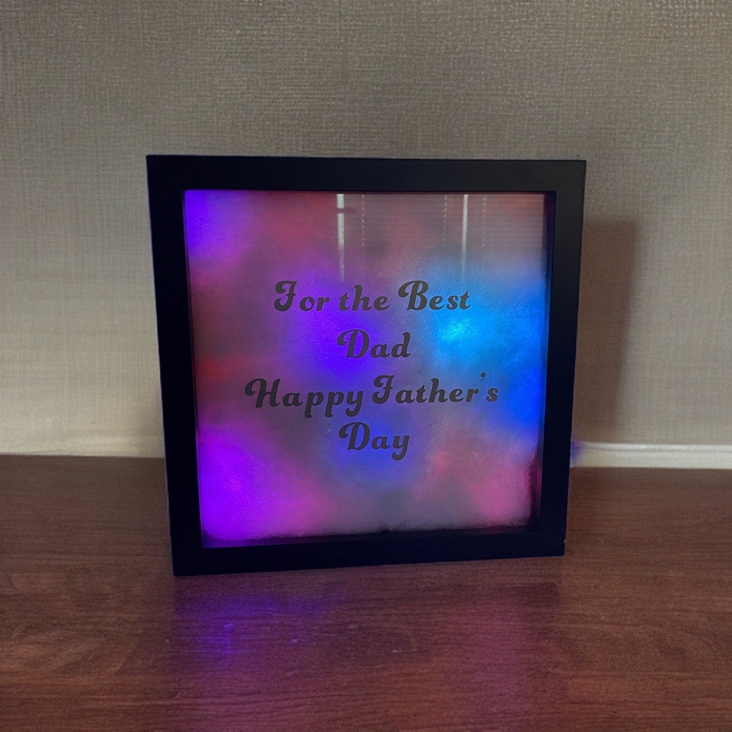 Color Changing Shadow Box With Personalization LED Cloud Effect