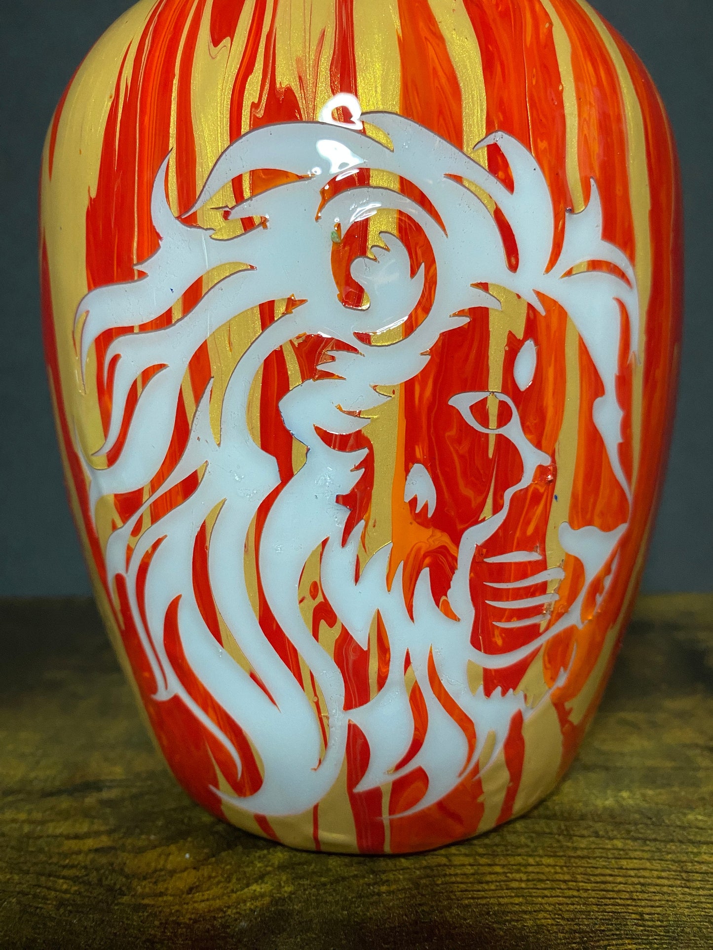 One of a Kind LEO Rose Flower Lamp, Bedside Table Lamp, Indie Room Decor, Living Room Lamp, USB Lamp, Color Changing Lamp, Night Light
