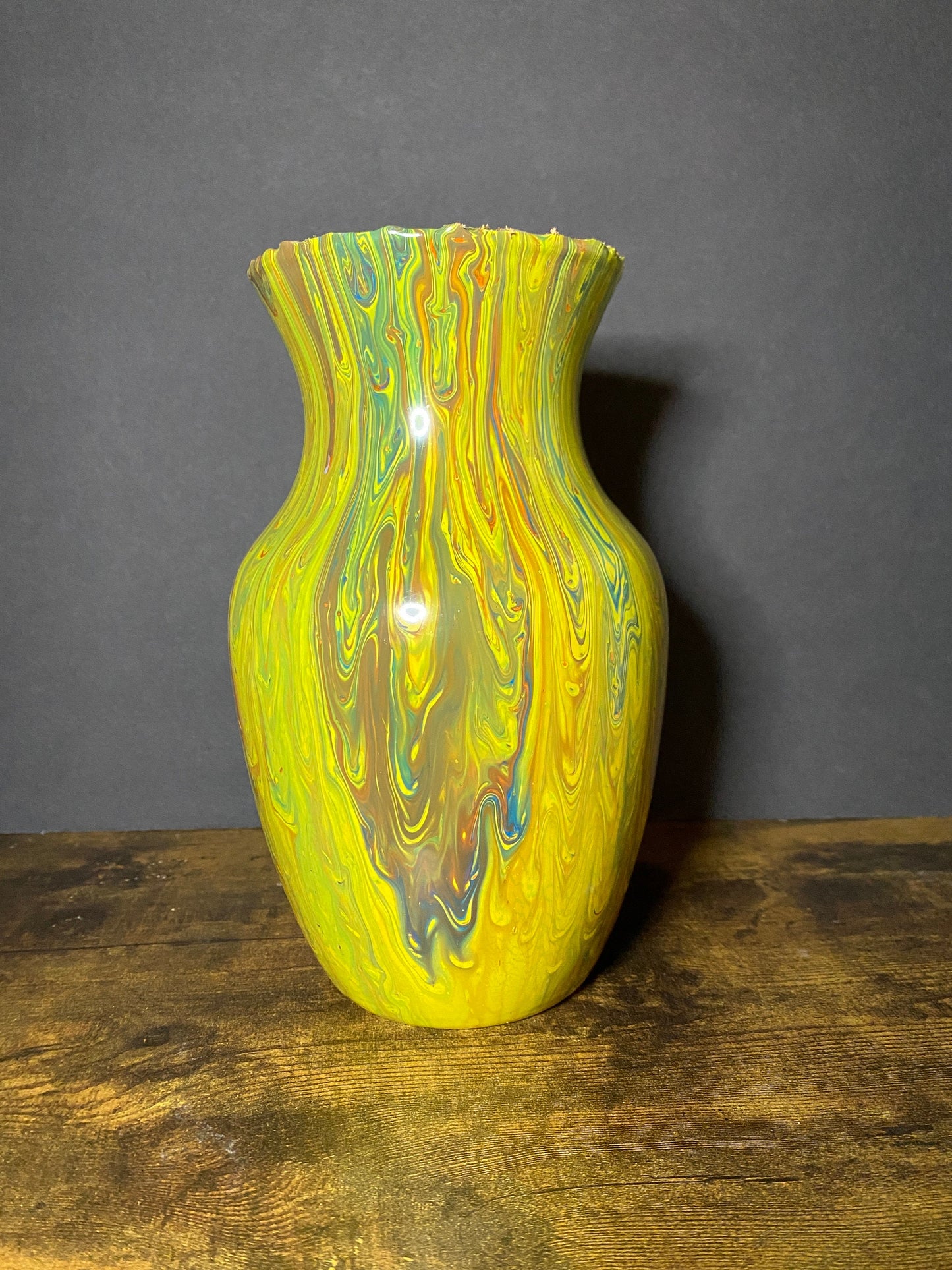 Sun Light Lamp Fairy Flowers, bedside table lamp, table centerpiece, painted vase, indie room decor