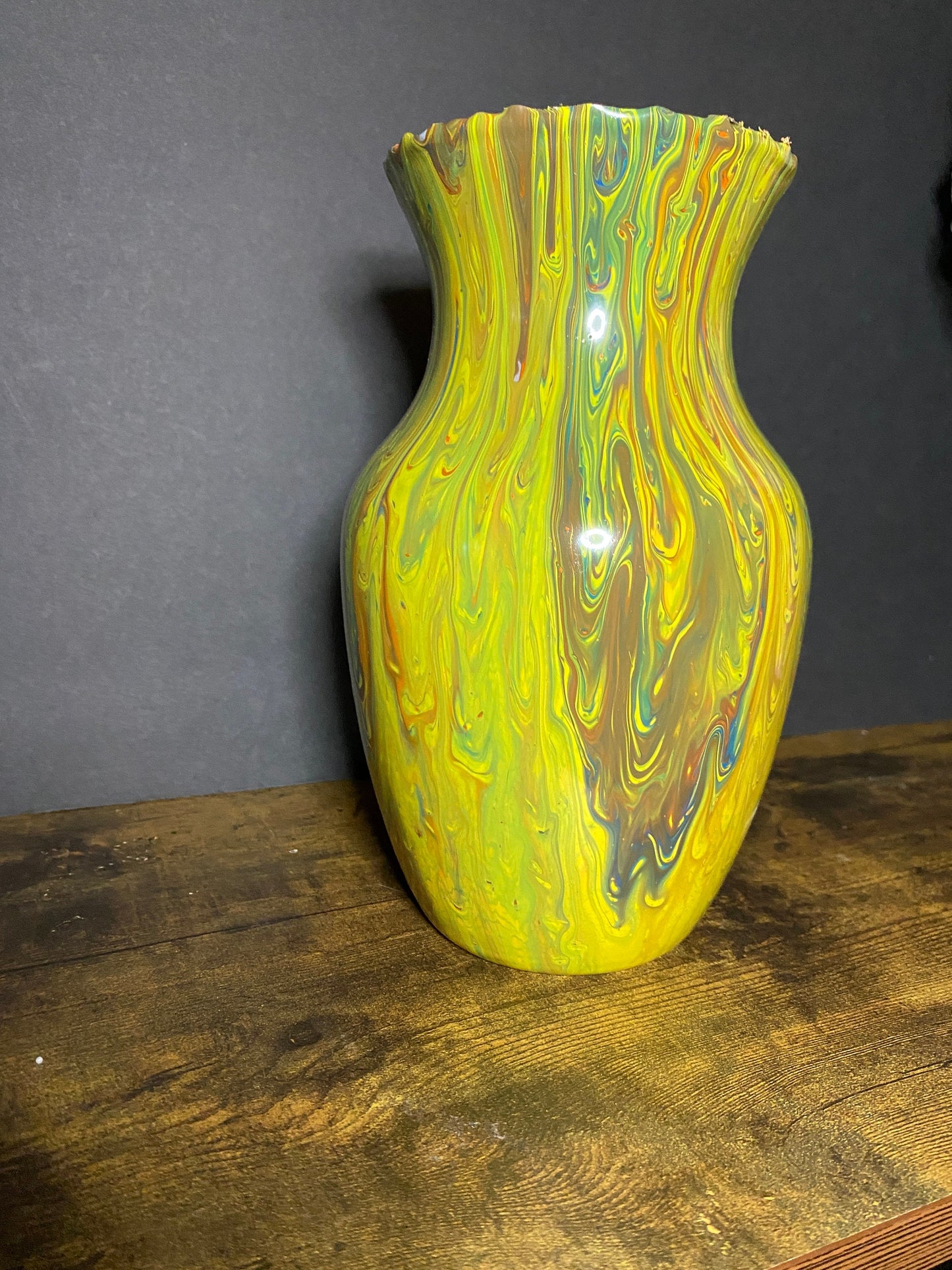 Sun Light Lamp Fairy Flowers, bedside table lamp, table centerpiece, painted vase, indie room decor
