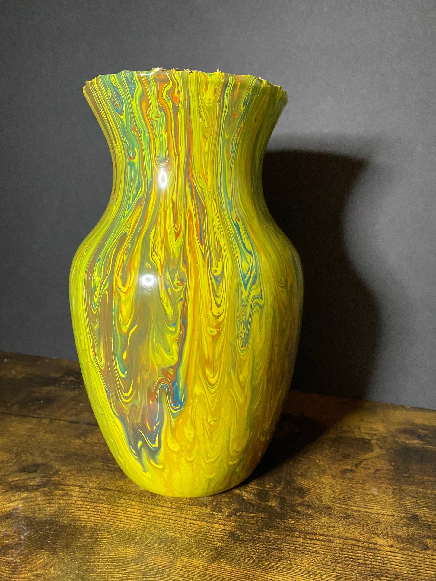 Sun Light Lamp Fairy Flowers, bedside table lamp, table centerpiece, painted vase, indie room decor