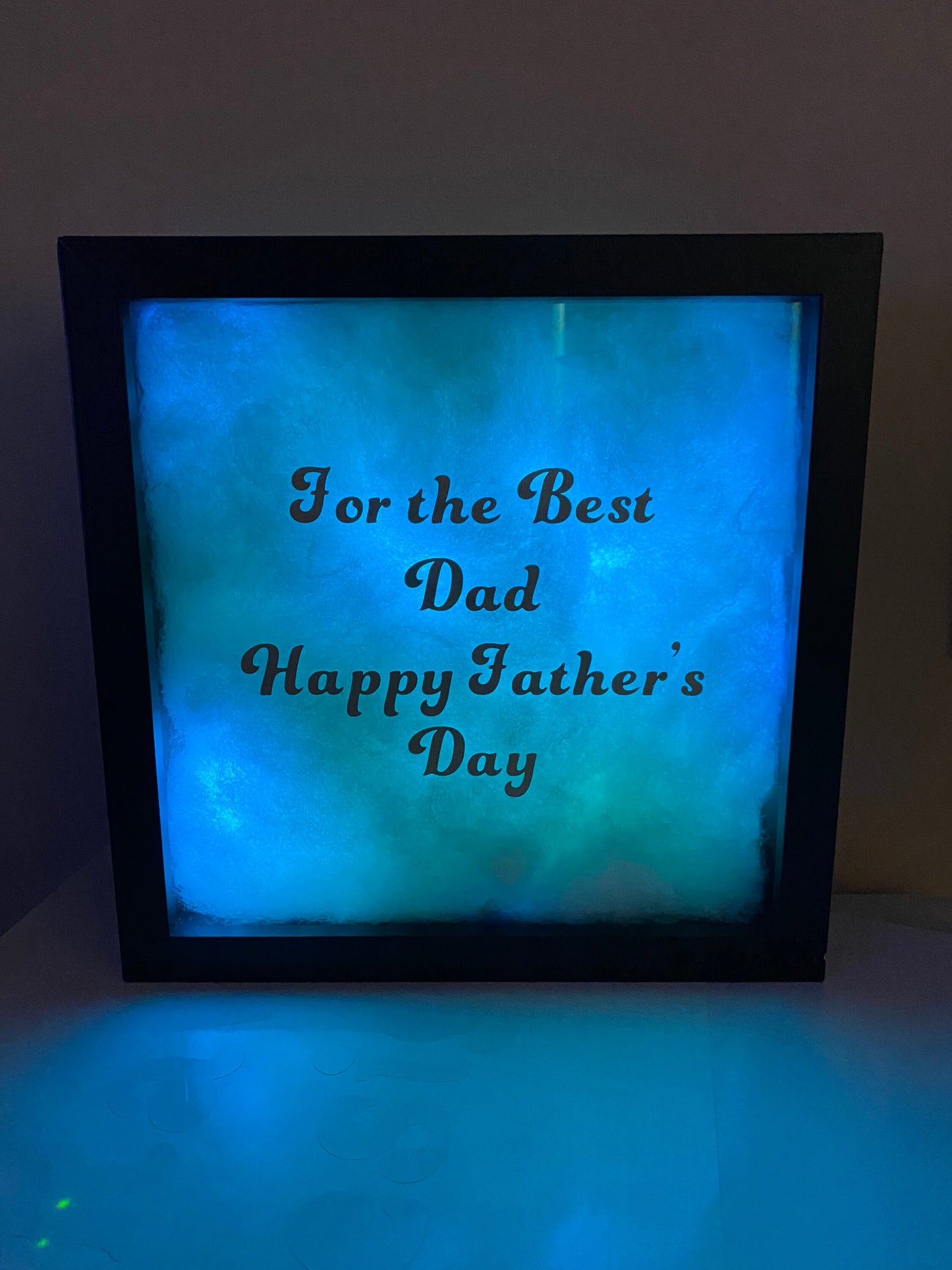 Shadow Box With Personalization LED Cloud Effect, Bedside Table Lamp, Desk Lamp, Wall light