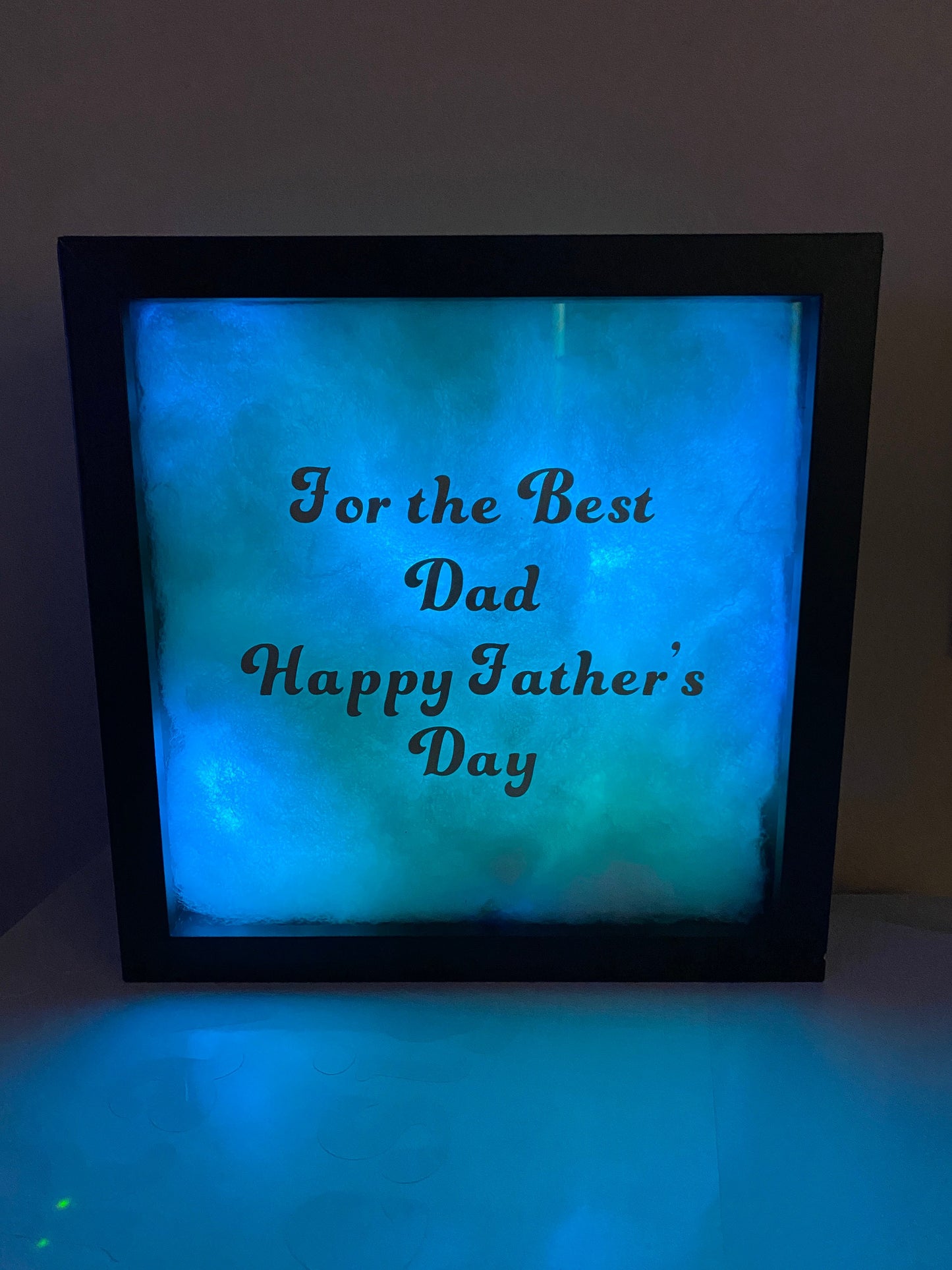 Color Changing Shadow Box With Personalization LED Cloud Effect