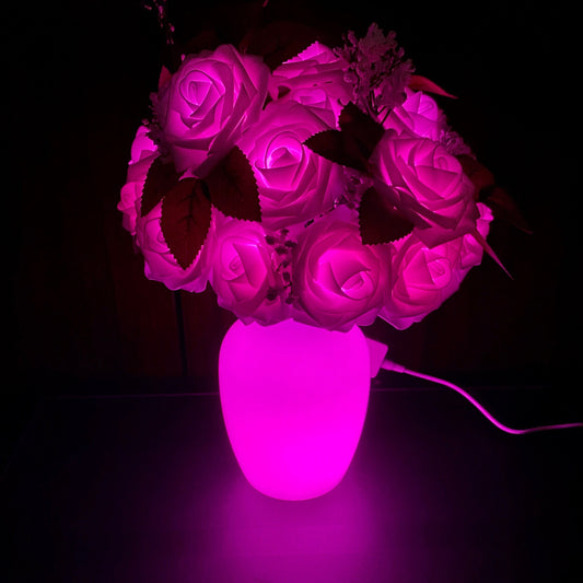 ROSE FLOWER LAMP with Mood Lighting, Custom Night Light, Cloud Lamp, Bedside Table Lamp, Unique Lamps, Unique Lighting