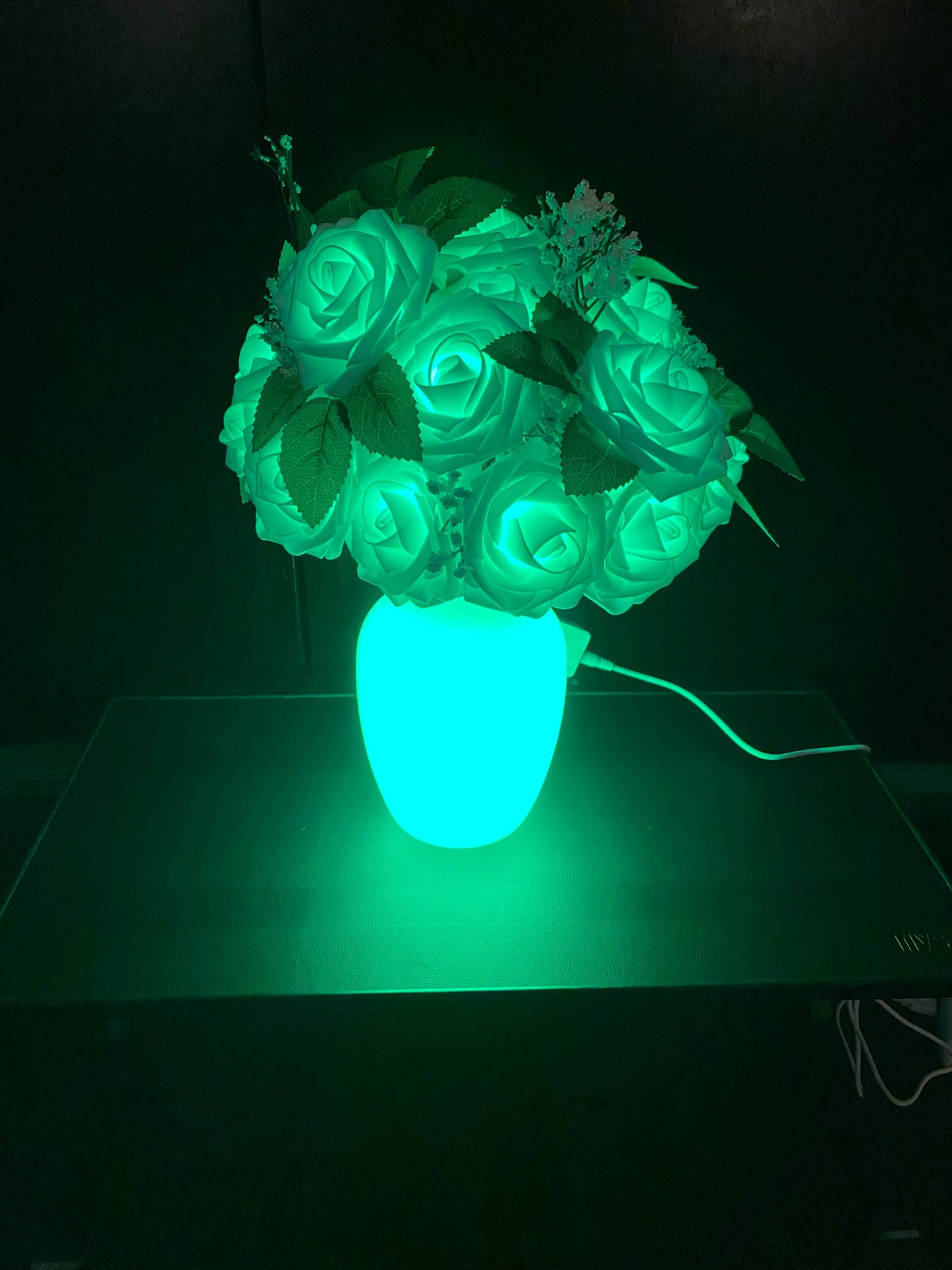 ROSE FLOWER LAMP with Mood Lighting, Custom Night Light, Cloud Lamp, Bedside Table Lamp, Unique Lamps, Unique Lighting