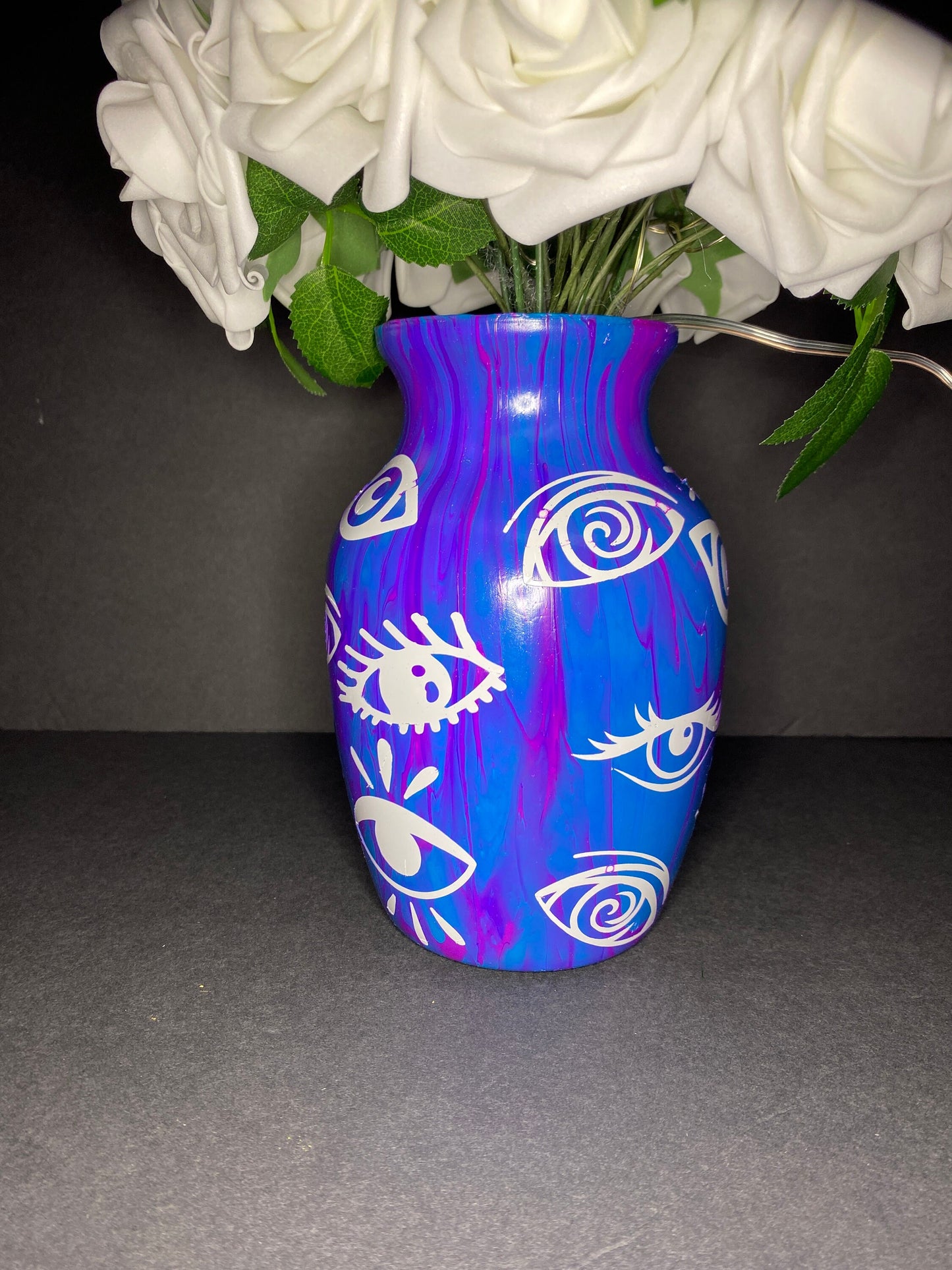 The Third Eye Rose Flower Lamp, One of Kind Lamp, Bedside Table Lamp, Color Changing Lamps, Handmade Home Decor, USB Operated